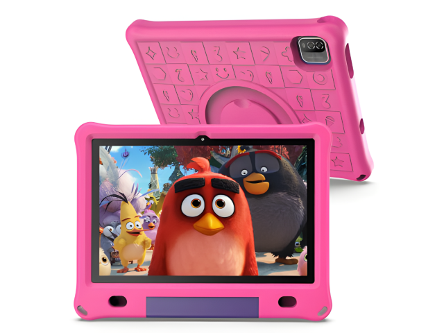 La Tablet Vasoun M10 Kids de 10,1'' combina diversión y aprendizaje. Con su procesador de 4 núcleos, 3GB de RAM y 64GB de almacenamiento, garantiza un rendimiento excepcional. Su diseño en rosado y Android 12 hacen que cada día sea una nueva aventura. ¡Ha