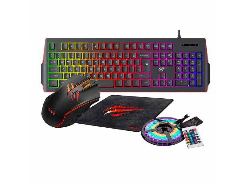 Combo Gamer Teclado Mouse , pad Y Tira Led Gd3