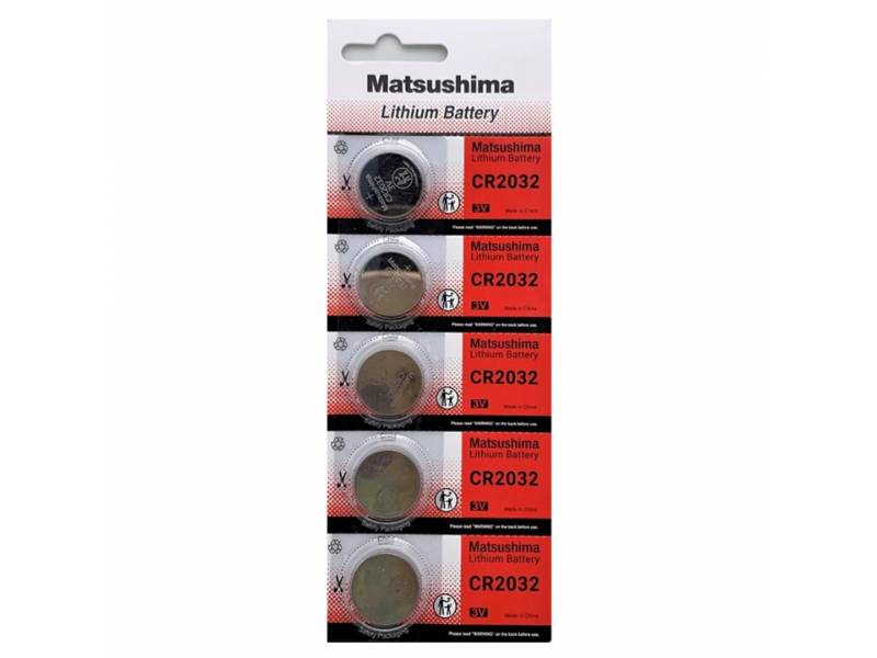 Pilas Cr 2032 3v Matsushima Blister X5 Unidades