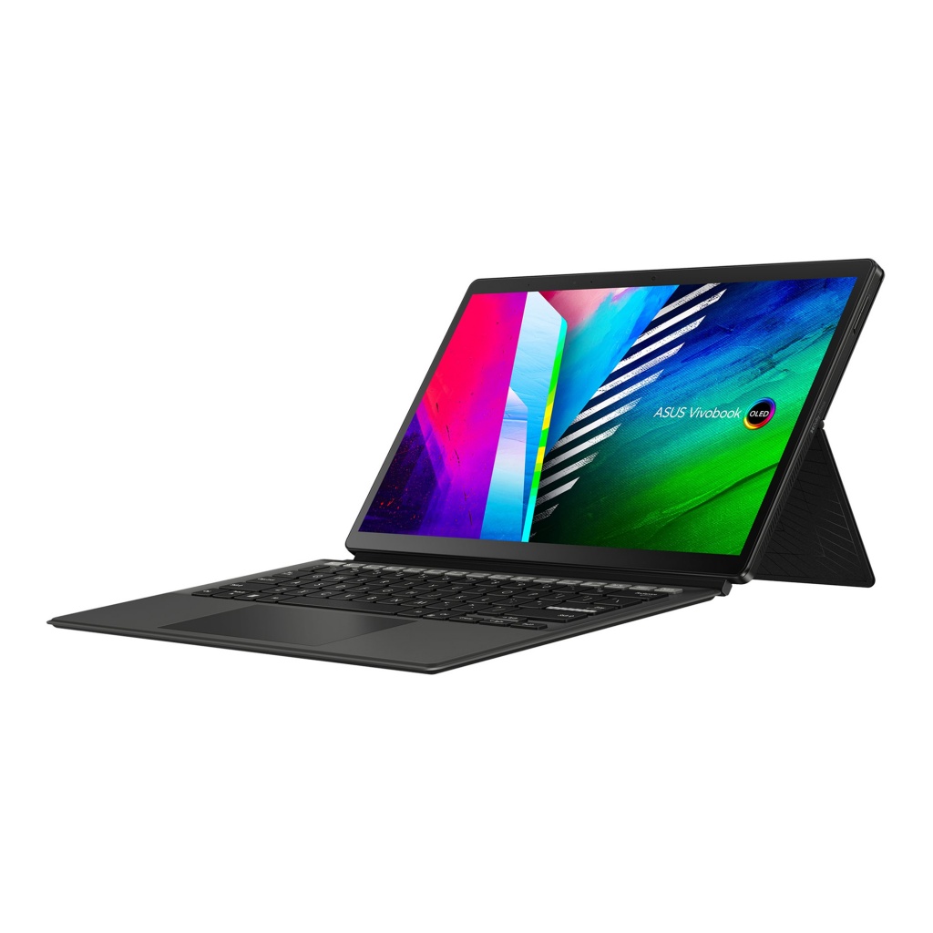 La Asus 13.3" 2en1 es una tablet convertible con Windows 11 ideal para estudiantes y profesionales que buscan un dispositivo versátil y portátil. Su pantalla táctil OLED de 13.3 pulgadas ofrece imágenes nítidas y vibrantes, mientras que su procesador Inte