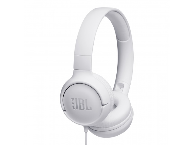 Disfruta de un sonido nítido con los Auriculares Cableados 3,5mm JBL Tune 500 32mm en blanco. Diseño elegante y comodidad para tu día a día.