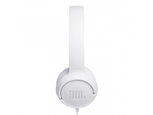 Disfruta de un sonido nítido con los Auriculares Cableados 3,5mm JBL Tune 500 32mm en blanco. Diseño elegante y comodidad para tu día a día.