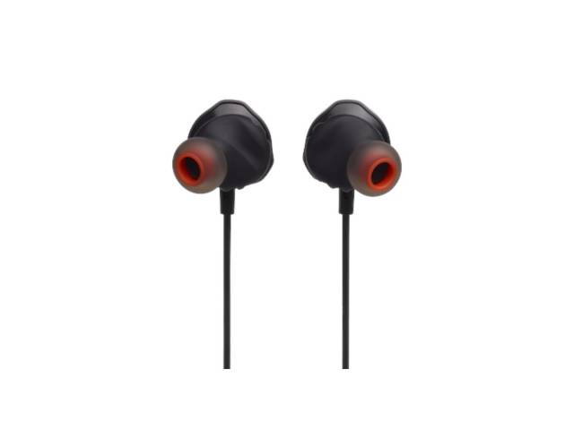 Vive la experiencia  con los auriculares in-ear JBL Quantum 50  de juego completamente envolvente. Sonido potente y nítido, comunicación clara, ajuste cómodo y control total te dan la ventaja competitiva que necesitas para dominar la partida.