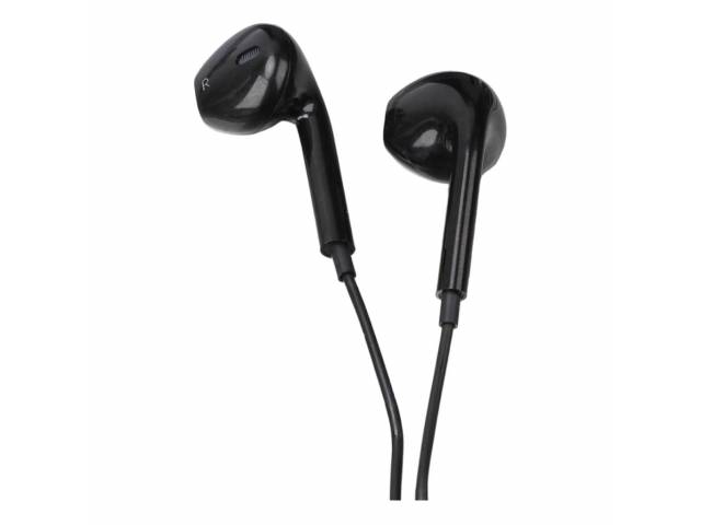 Auriculares manos libres estéreo ROCA tipo iPhone, universales con conector de 3.5 mm y diseño on-ear. Perfectos para llamadas y música en cualquier lugar.