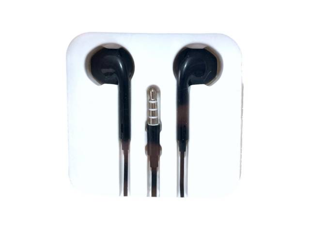 Auriculares manos libres estéreo ROCA tipo iPhone, universales con conector de 3.5 mm y diseño on-ear. Perfectos para llamadas y música en cualquier lugar.