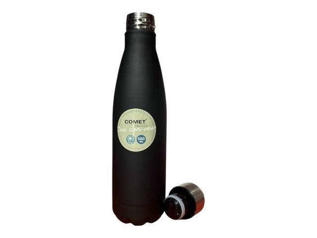 La Botella Deportiva Acero Inoxidable 500ml Comet compañera perfecta para tus entrenamientos y actividades al aire libre. Con acero inoxidable de alta calidad, esta botella es resistente a golpes y arañazos