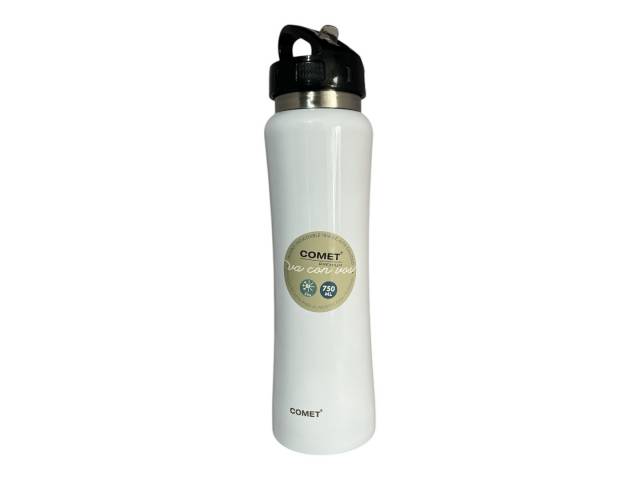 La Botella Deportiva Acero Inoxidable 750ml Comet compañera perfecta para tus entrenamientos y actividades al aire libre. Con acero inoxidable de alta calidad, esta botella es resistente a golpes y arañazos