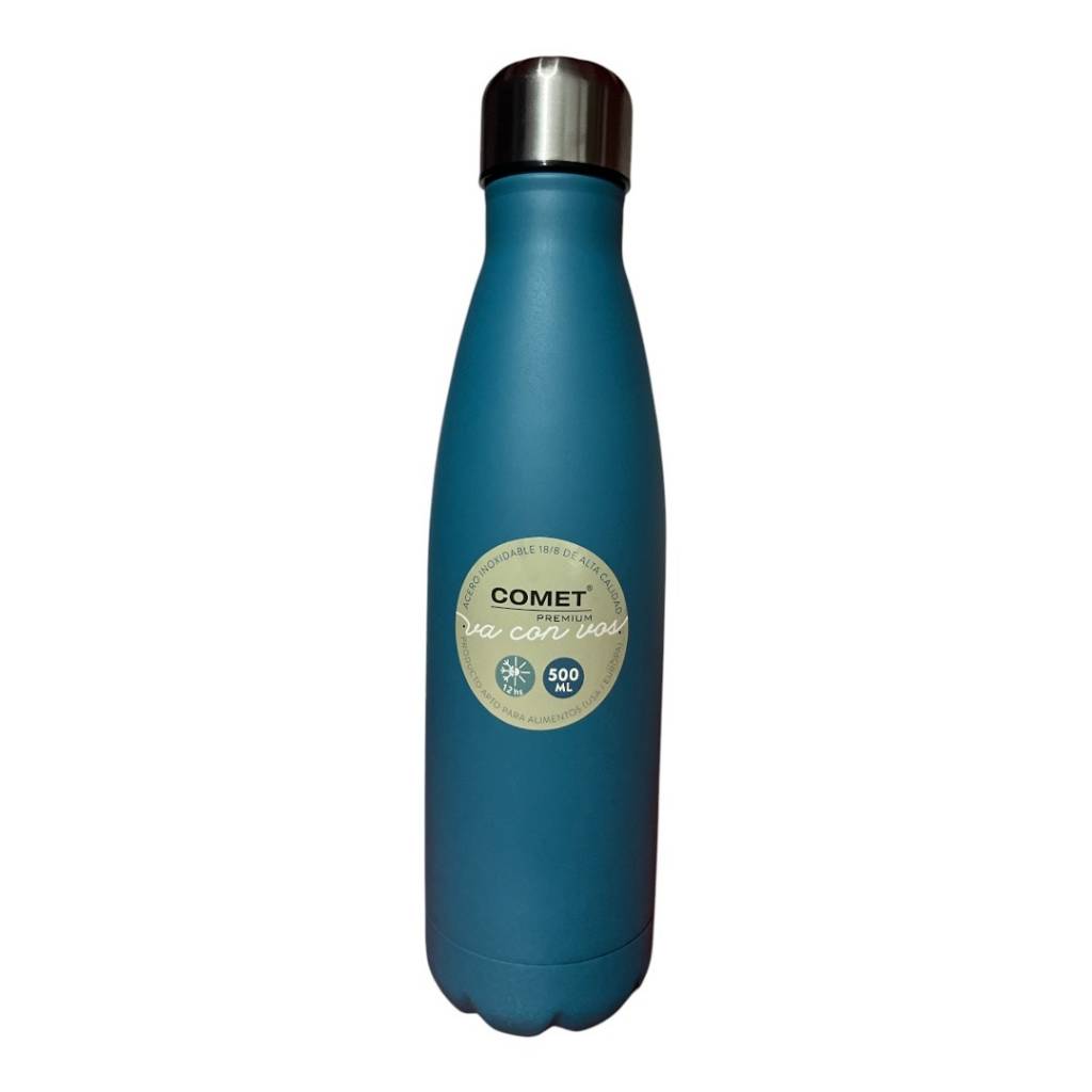 La Botella Deportiva Acero Inoxidable 500ml Comet compañera perfecta para tus entrenamientos y actividades al aire libre. Con acero inoxidable de alta calidad, esta botella es resistente a golpes y arañazos