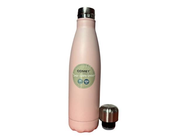 La Botella Deportiva Acero Inoxidable 500ml Comet compañera perfecta para tus entrenamientos y actividades al aire libre. Con acero inoxidable de alta calidad, esta botella es resistente a golpes y arañazos