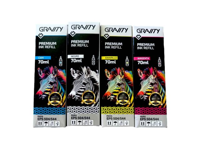   ¡Imprime sin límites con la tinta compatible con Epson 70ml Botella  Gravity Sistema Continuo! Disfruta de impresiones nítidas, vibrantes y duraderas a un precio increíblemente bajo. Ahorra hasta un 90% en comparación con cartuchos de tinta individuales