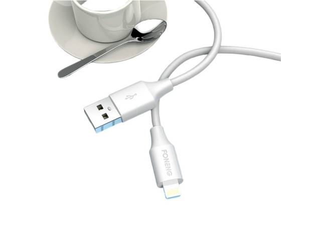 El Cable Foneng 2.1A Lightning es la solución perfecta para cargar y sincronizar tus dispositivos Apple con rapidez y seguridad. Fabricado con materiales de alta calidad y con un diseño resistente, este cable te ofrece un rendimiento confiable y duradero.