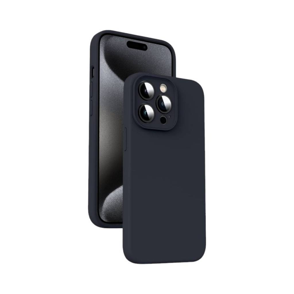 Protege tu iPhone  con estilo con esta funda de silicona negra. Fabricada con silicona suave y flexible, esta funda se adapta perfectamente a tu teléfono y lo protege de arañazos, golpes y caídas.