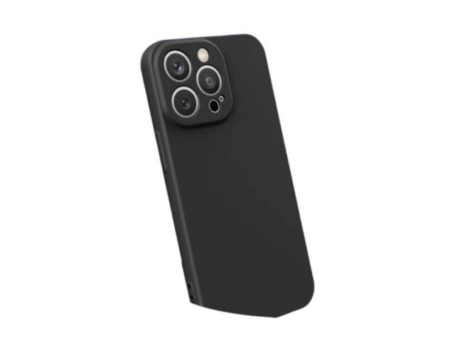 Protege tu iPhone  con estilo con esta funda de silicona negra. Fabricada con silicona suave y flexible, esta funda se adapta perfectamente a tu teléfono y lo protege de arañazos, golpes y caídas.