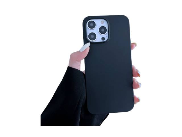 Protege tu iPhone  con estilo con esta funda de silicona negra. Fabricada con silicona suave y flexible, esta funda se adapta perfectamente a tu teléfono y lo protege de arañazos, golpes y caídas.