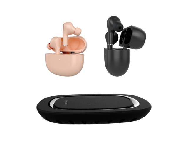 Disfruta de la libertad sin cables con el combo perfecto: Auriculares inalámbricos KLIP XTREME ZOUNDBUDS y Cargador inalámbrico QI Fast Charge 10W GOLF GF-WQ5.