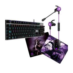 Combo Gamer Primus 4 en 1  Teclado Auricular  ARCUS  C/ Micrfono Mouse y Pad 