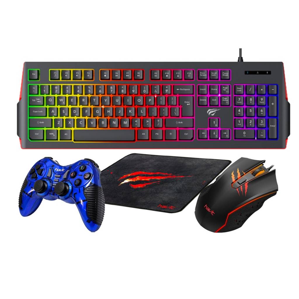 Combo Gamer GD12! Este increíble paquete incluye un teclado retroiluminado, un mouse de precisión, una alfombrilla antideslizante y un joystick diseñado para ofrecerte el control absoluto en cada partida. 