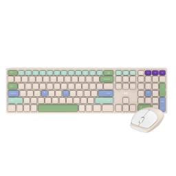 Combo Kit Teclado Y mouse Inalambrico WK895 Gopop Fantech color Beige