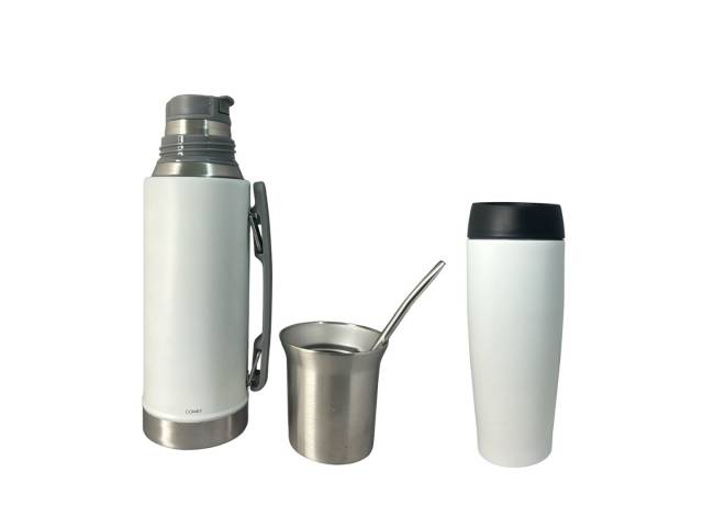 Que el frio no te gane, lleva tu mate y café a todos lados con el combo de termo tapa mate con bombilla de regalo y una jarra térmica de 450ml ! 