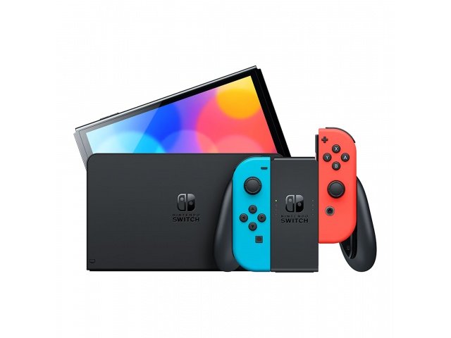 Juega donde quieras con la Consola Nintendo Switch OLED 7'' 64GB. Pantalla más grande y colores vibrantes para una experiencia de juego envolvente. 