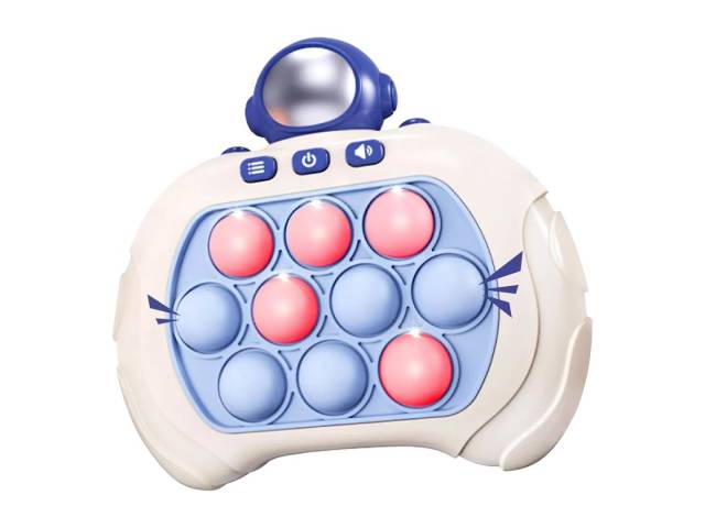 ¡Sumérgete en la diversión con la consola Pop It de empuje rápido! Con luces, sonidos y un diseño encantador, esta consola ofrece cuatro modos de juego emocionantes que desarrollan la coordinación y concentración.