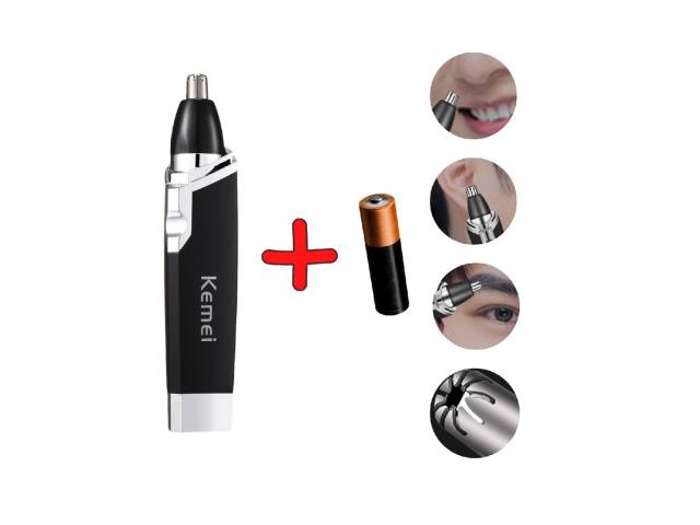  Elimina el vello nasal no deseado de forma rápida y segura con el Depilador Nasal Kemei KM-6512. Este depilador cuenta con un diseño compacto y ergonómico que facilita su uso, y un cabezal de corte de acero inoxidable que elimina el vello de forma precis