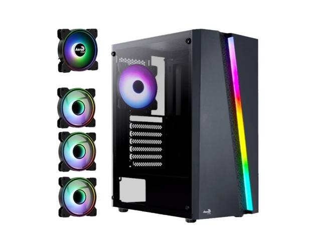 Eleva tu juego con el gabinete AeroCool Blade G-BK-V1 RGB. Su diseño de panel frontal mesh 3 ventiladores RGB preinstalados proporcionan un flujo de aire superior y una impresionante iluminación. Comodidad de 3 puertos USB y gran espacio.