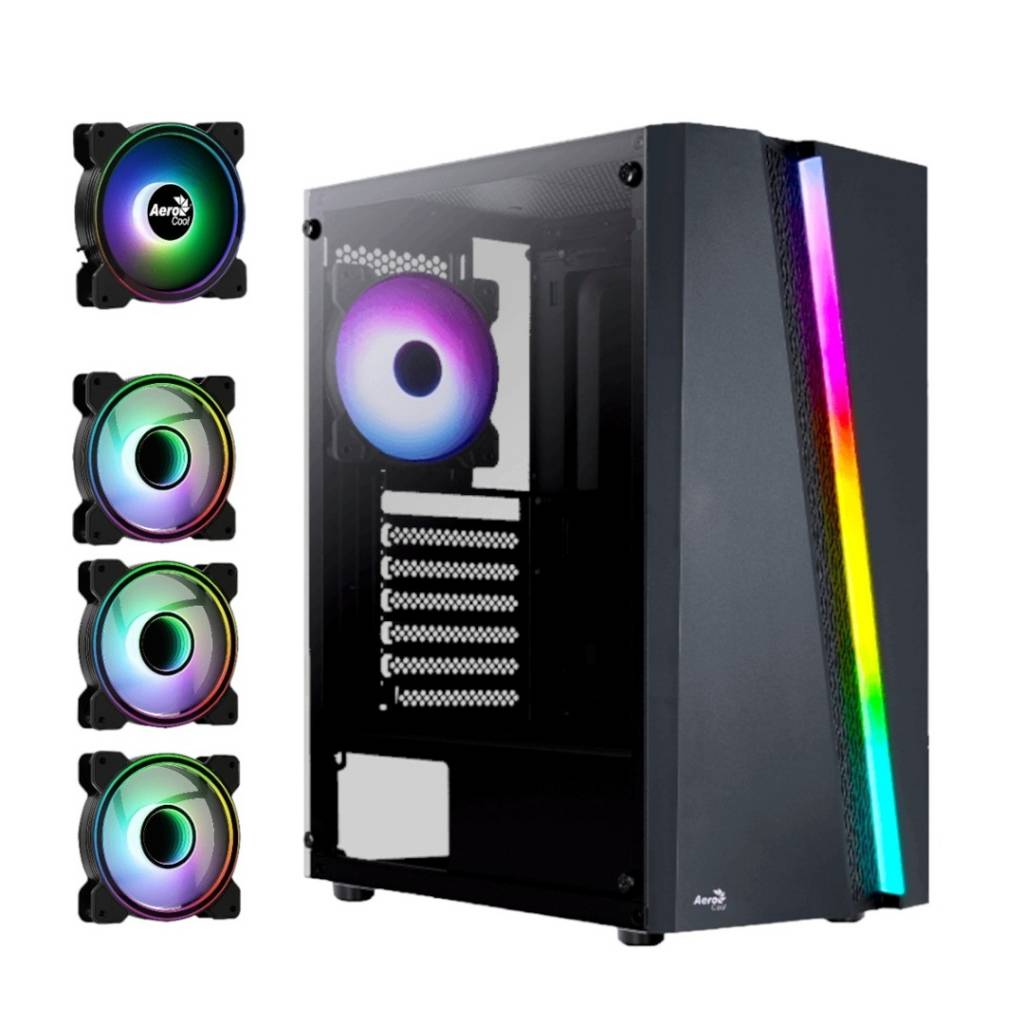 Eleva tu juego con el gabinete AeroCool Blade G-BK-V1 RGB. Su diseño de panel frontal mesh 3 ventiladores RGB preinstalados proporcionan un flujo de aire superior y una impresionante iluminación. Comodidad de 3 puertos USB y gran espacio.