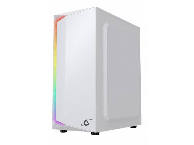 El Gabinete Gravity GR08 White Gamer es perfecto para armar tu PC gaming soñada. Su diseño moderno y elegante con panel de vidrio templado e iluminación RGB frontal harán destacar tu setup.