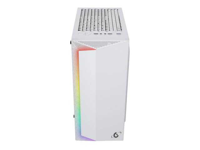 El Gabinete Gravity GR08 White Gamer es perfecto para armar tu PC gaming soñada. Su diseño moderno y elegante con panel de vidrio templado e iluminación RGB frontal harán destacar tu setup.