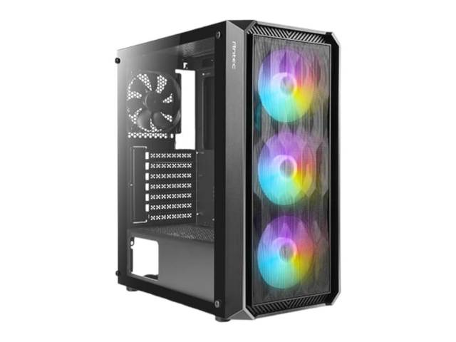 El gabinete para juegos de media torre NX292 combina sin esfuerzo,  conectividad USB 3.0, amplios compartimentos para unidades de almacenamiento, espacio para expansión e incluye 3 ventiladores RGB de modo fijo de 120 mm en el frente y 1 ventilador de 120