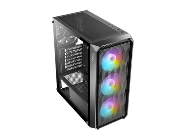 El gabinete para juegos de media torre NX292 combina sin esfuerzo,  conectividad USB 3.0, amplios compartimentos para unidades de almacenamiento, espacio para expansión e incluye 3 ventiladores RGB de modo fijo de 120 mm en el frente y 1 ventilador de 120