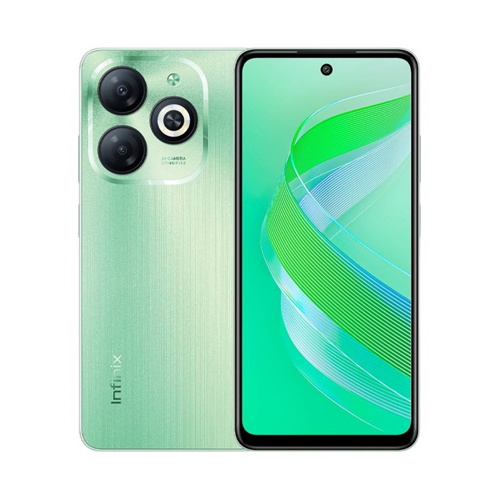 El Infinix Smart 8 es un smartphone ideal para el día a día con una pantalla grande de 6.6 pulgadas. Tiene 3GB de RAM y 64GB de almacenamiento para tus aplicaciones y fotos. Su cámara trasera triple de 13 MP 