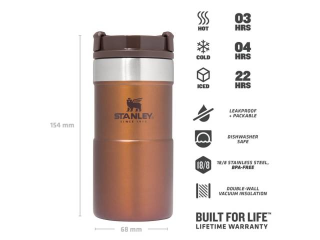 Disfruta de bebidas calientes o frías con la Jarra Térmica Stanley The Neverleak 8.5 oz 250 ml. Calidad Stanley que nunca falla.