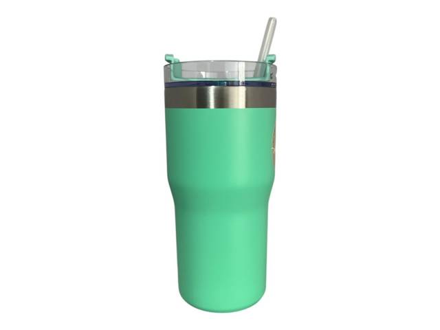 Disfruta de tus bebidas favoritas a la temperatura perfecta con el Vaso Térmico Comet de 600ml en color coral. Su doble pared de acero inoxidable mantiene tus bebidas frías y calientes por 12hs 