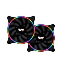 Kit De 2 Fanes  Rgb Gamer Computadoras Pc