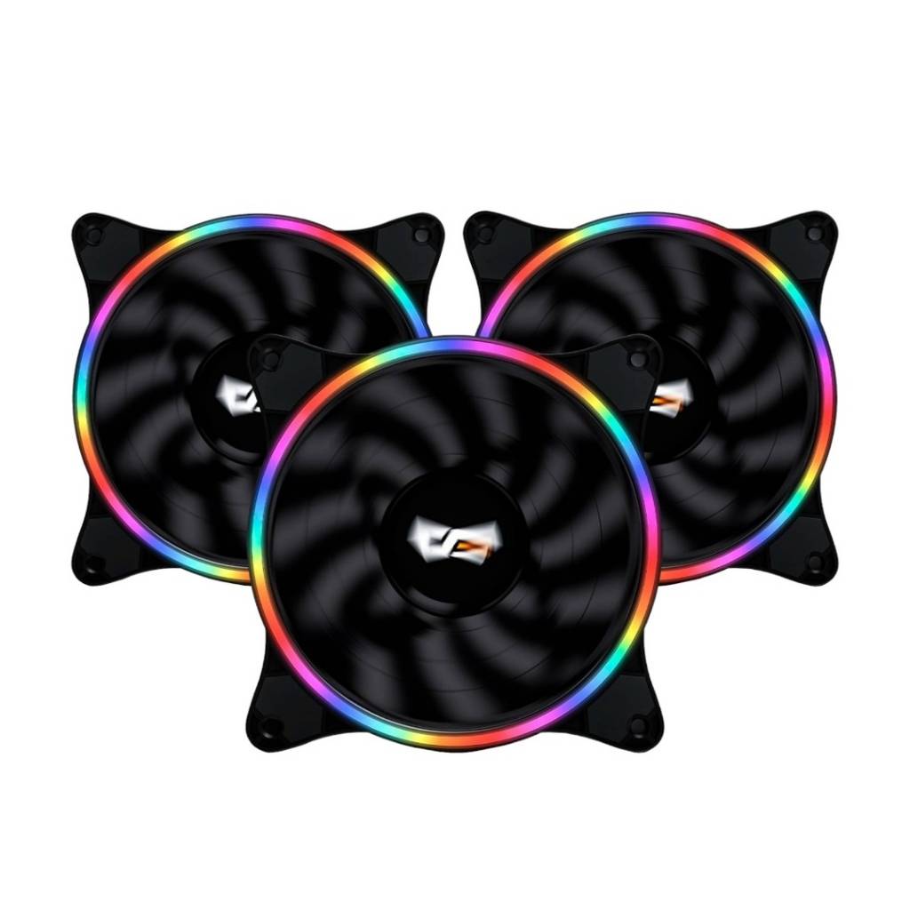 Kit De 3 Fanes D1 Rgb Gamer Computadora Pc