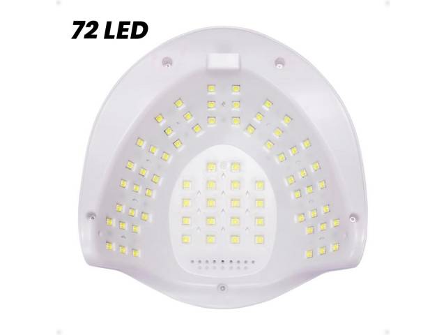 Logra un manicure y pedicure profesional en casa con la Lámpara LED UV Uñas SUN BM-8 72LED 300W Con Temporizador. Esta lámpara de alta potencia te permite secar tus esmaltes de gel y semipermanentes de forma rápida y uniforme.