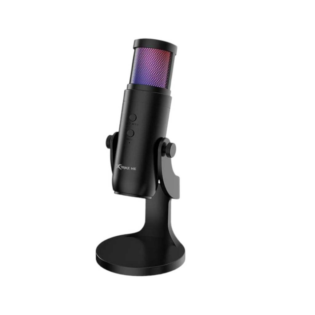 Eleva tus transmisiones en vivo con el micrófono XTRIKE ME XMC-03 USB! Su base RGB personalizable y su calidad de sonido cristalina te harán destacar como un verdadero profesional. 