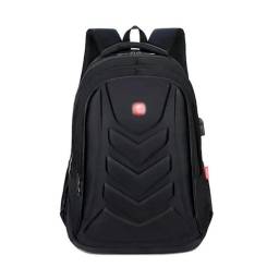 Mochila Antirrobo Con Goma Eva  Puerto USB- unisex - negra 