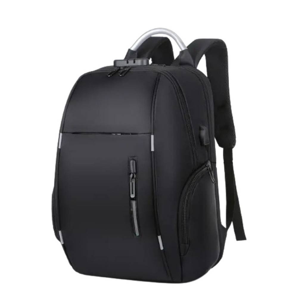 Lleva tu protección al siguiente nivel con la Mochila Antirrobo USB,  diseñada para laptops de 15.6" y  Combina seguridad con estilo unisex. 