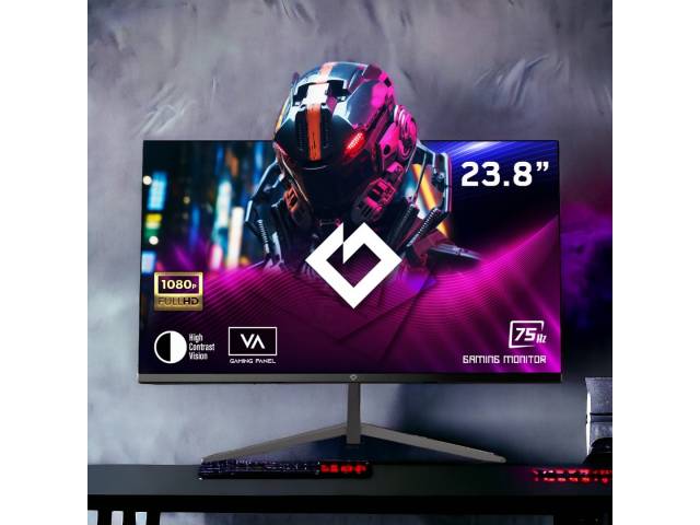 El Monitor Gaming Gravity de 23.8" te ofrece una experiencia de juego increíblemente fluida gracias a su rapidísima frecuencia de actualización de 75Hz. Disfruta de imágenes nítidas y con un gran nivel de detalle FHD Y LED 