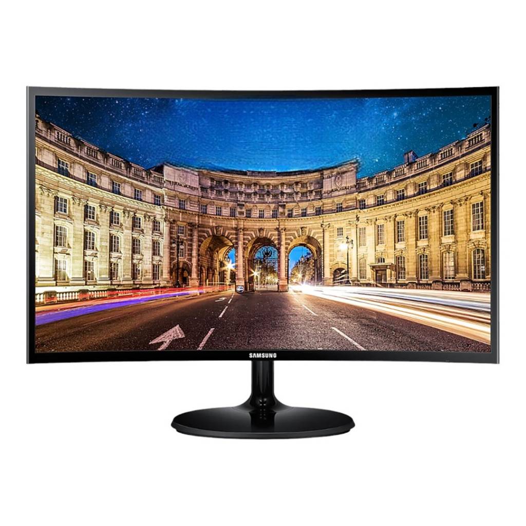 Sumérgete en la acción con el monitor gamer curvo Samsung C24F390. Pantalla de 24" Full HD (1080p) con curvatura 1800R para una experiencia de juego envolvente. Frecuencia de actualización de 60Hz para una fluidez visual óptima.