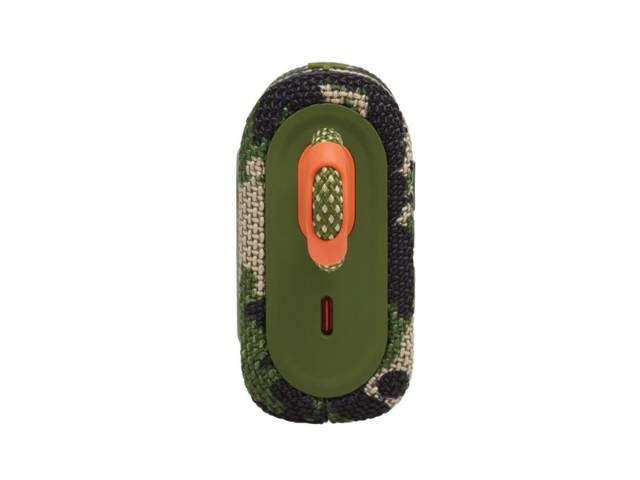  Disfruta de un sonido potente y graves profundos con el Parlante Inalámbrico Bluetooth JBL Go 3 en color Verde camuflado. Este parlante ultraportátil es resistente al agua y al polvo, y te ofrece hasta 5 horas de reproducción con una sola carga. Conéctat