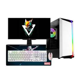 Pc Gamer AMD Ryzen 3 3200G 16gb Ram 240 Gb Ssd Silver White  MONITOR 22  75 Hz VIEWSONIC SF1PC7