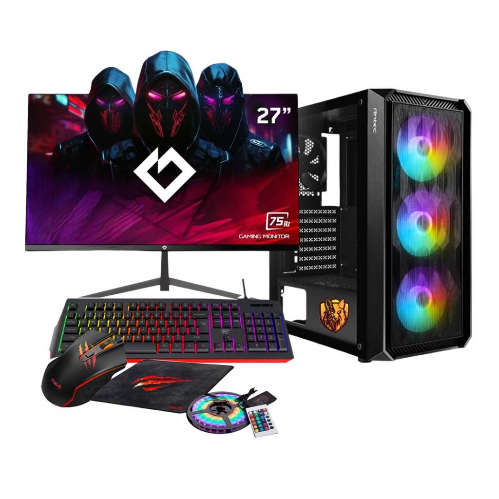 Experimenta el poder del gaming de alto rendimiento con este PC Premium  equipado con un procesador AMD Ryzen 5 8600G. Disfruta de gráficos fluidos y sin retrasos en un monitor de 23.8 pulgadas con una tasa de refresco de 75Hz. Mejor precio y calidad. 