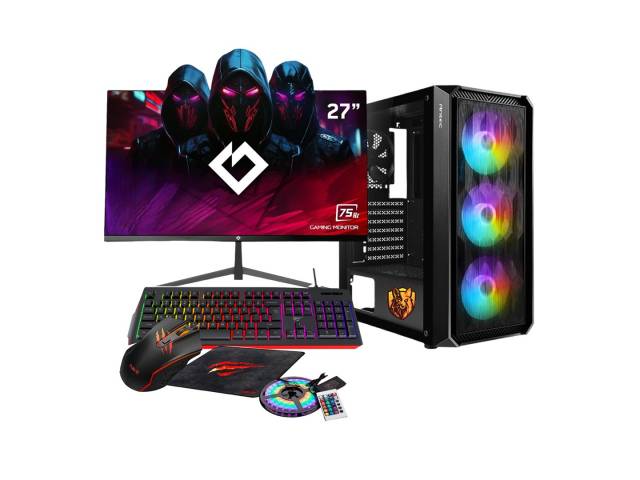 Experimenta el poder del gaming de alto rendimiento con este PC Premium  equipado con un procesador AMD Ryzen 7 8700G. Disfruta de gráficos fluidos y sin retrasos en un monitor de 27 pulgadas con una tasa de refresco de 75Hz. Mejor precio y calidad. 