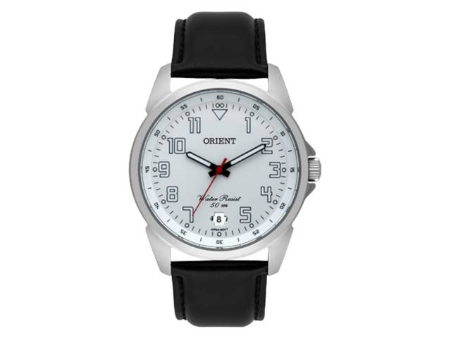 Descubre el Reloj Orient para hombre: correa de cuero, resistente al agua hasta 50 metros. Elegancia y funcionalidad en un solo reloj