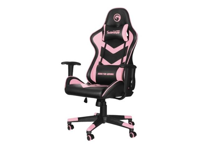 Disfruta de la Silla de Escritorio Marvo CH-106 Gamer Pink y Blanca es una buena opción para aquellos que buscan una silla cómoda, ergonómica y con estilo para sus jornadas de juego o trabajo.