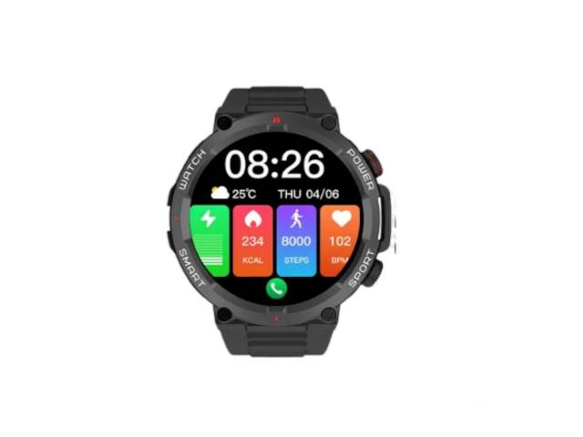 Smartwatch con pantalla Full Color de 1.39", resistencia al agua hasta 10 m, más de 100 modos de deporte y 30 días de batería. ¡Luce y entrena con estilo!